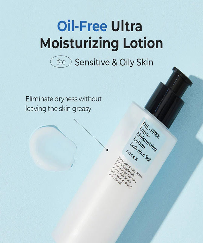 COSRx: OIL-FREE ULTRA MOISTURIZING LOTION with BIRCH sap