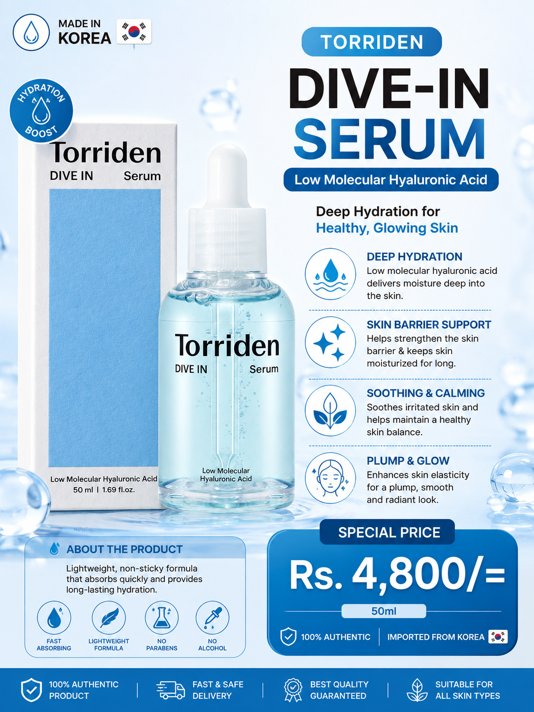 Torriden DIVE-IN Low Molecular Hyaluronic Acid Serum
