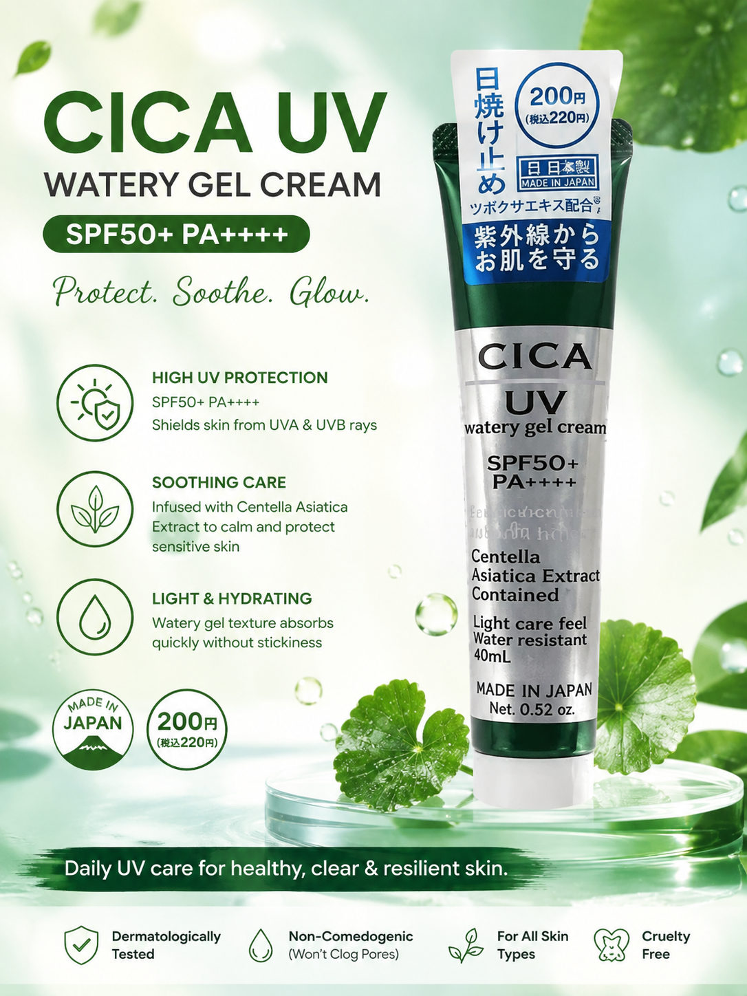 CICA UV Watery Gel Cream SPF50+ PA++++ ?☀️